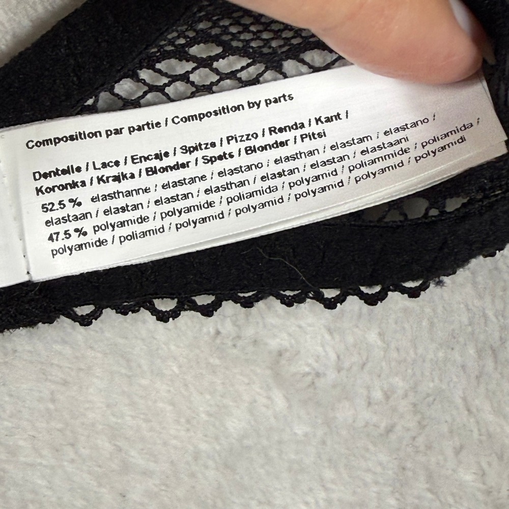 Simone Perele Olymp Soft Cup Bra Black Lace Wireless 1C5210 B Mens 34B NEW - Picture 6 of 12